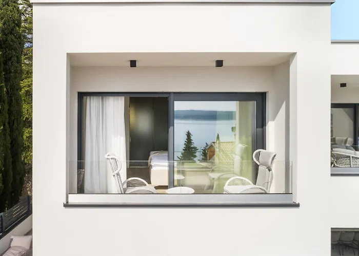 וילה New Modern By The Sea, Magical View, A Few Minutes From The - By Traveler Tourist Agency Krk - Id 2000